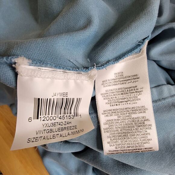 BCBGMaxazria Jaymee Elastic Waist Maxi Skirt Blue Breeze Size Medium - Picture 5 of 11